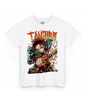 Футболка біла з принтом «T-shirt Demon Slayer - Tanjiro Art»
