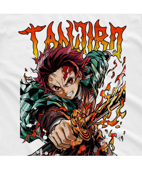 Футболка біла з принтом «T-shirt Demon Slayer - Tanjiro Art»