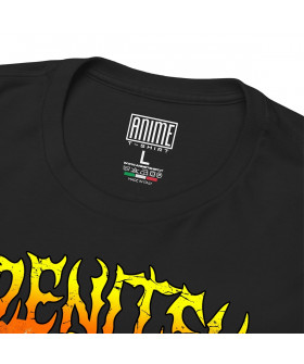 Чорна чоловіча футболка з аніме-принтом «T-shirt Demon Slayer - Zenitsu Art»