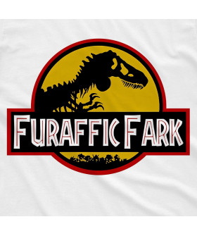 Чорна чоловіча футболка з аніме-принтом «T-shirt Film - Furaffic Fark»