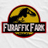 Біла чоловіча футболка з аніме-принтом «T-shirt Film - Furaffic Fark»