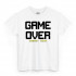 Біла чоловіча футболка з аніме-принтом «T-shirt Divertenti - Game Over»