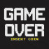Біла чоловіча футболка з аніме-принтом «T-shirt Divertenti - Game Over»