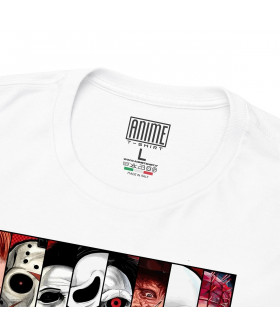 Біла чоловіча футболка з аніме-принтом «T-shirt Serie Tv- Horror Friends»