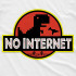 Чорна чоловіча футболка з аніме-принтом «T-shirt Film - No Internet»