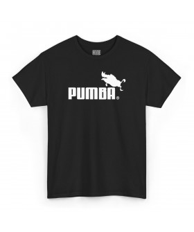 Чорна чоловіча футболка з аніме-принтом «T-shirt Divertenti - Pumba»