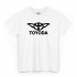 Біла чоловіча футболка з аніме-принтом «T-shirt Divertenti - Toyoda»