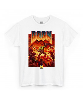 Футболка біла з принтом «T-shirt Doom - Doom Alien»