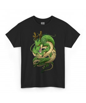Чорна чоловіча футболка з аніме-принтом «T-shirt Dragon Ball - Drago Shenron»