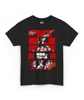 Чорна чоловіча футболка з аніме-принтом «T-shirt Dragon Ball - Goku Vs Vegeta»