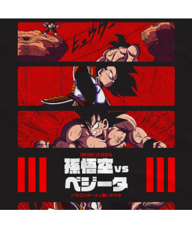 Чорна чоловіча футболка з аніме-принтом «T-shirt Dragon Ball - Goku Vs Vegeta»