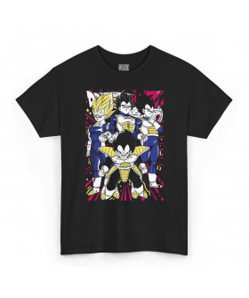 Чорна чоловіча футболка з аніме-принтом «T-shirt Dragon Ball - Principe dei Sayan»