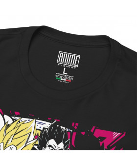 Чорна чоловіча футболка з аніме-принтом «T-shirt Dragon Ball - Principe dei Sayan»