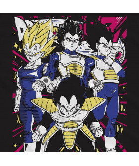 Чорна чоловіча футболка з аніме-принтом «T-shirt Dragon Ball - Principe dei Sayan»