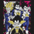 Чорна чоловіча футболка з аніме-принтом «T-shirt Dragon Ball - Principe dei Sayan»