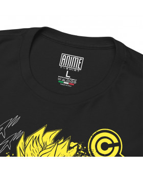 Чорна чоловіча футболка з аніме-принтом «T-shirt Dragon Ball - Trunks Murales»