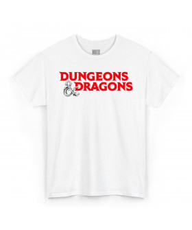 Біла чоловіча футболка з аніме-принтом «T-shirt Dungeons & Dragons - Logo»