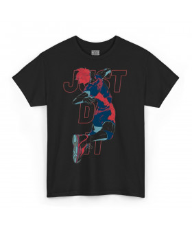 Чорна чоловіча футболка з аніме-принтом «T-shirt haikyuu - Just do it»