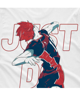 Чорна чоловіча футболка з аніме-принтом «T-shirt haikyuu - Just do it»