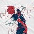 Чорна чоловіча футболка з аніме-принтом «T-shirt haikyuu - Just do it»