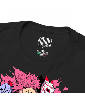 Чорна чоловіча футболка з аніме-принтом «T-shirt Jujutsu Kaisen - Sukuna Mask»