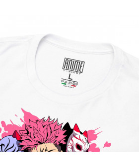 Біла чоловіча футболка з аніме-принтом «T-shirt Jujutsu Kaisen - Sukuna Mask»