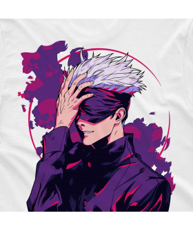 Чорна чоловіча футболка з аніме-принтом «T-shirt Jujutsu Kaisen - Satoru Gojo»