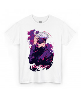Біла чоловіча футболка з аніме-принтом «T-shirt Jujutsu Kaisen - Satoru Gojo»