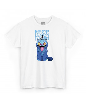 Біла чоловіча футболка з аніме-принтом «T-shirt K-Pop Demon Hunter - Derpy & Sussie»