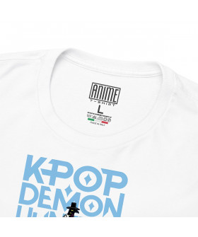 Біла чоловіча футболка з аніме-принтом «T-shirt K-Pop Demon Hunter - Derpy & Sussie»