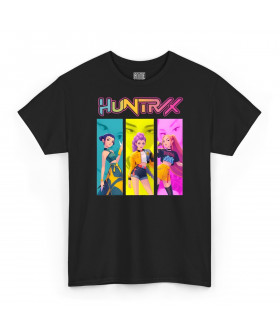 Чорна чоловіча футболка з аніме-принтом «T-shirt K-Pop Demon Hunter - Huntrix»