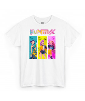 Біла чоловіча футболка з аніме-принтом «T-shirt K-Pop Demon Hunter - Huntrix»