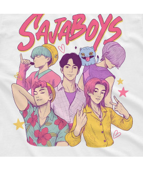 Чорна чоловіча футболка з аніме-принтом «T-shirt K-Pop Demon Hunter - Saja Boys»
