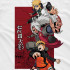 Чорна чоловіча футболка з аніме-принтом «T-shirt Naruto - Minato Jiraya Naruto»