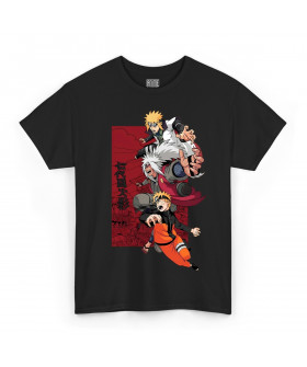 Біла чоловіча футболка з аніме-принтом «T-shirt Naruto - Minato Jiraya Naruto»