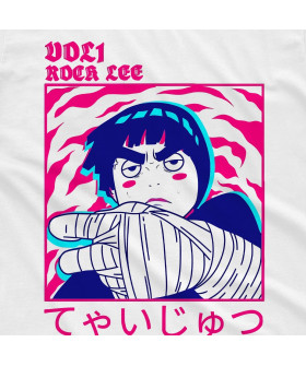 Чорна чоловіча футболка з аніме-принтом «T-shirt Naruto - Rock Lee»