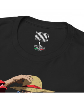 Чорна чоловіча футболка з аніме-принтом «T-shirt One Piece - Luffy»