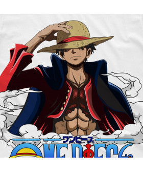 Чорна чоловіча футболка з аніме-принтом «T-shirt One Piece - Luffy»