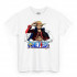 Біла чоловіча футболка з аніме-принтом «T-shirt One Piece - Luffy»