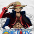 Біла чоловіча футболка з аніме-принтом «T-shirt One Piece - Luffy»