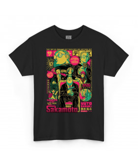 Чорна чоловіча футболка з аніме-принтом «T-shirt Sakamoto Days - The Boss»