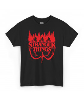 Чорна чоловіча футболка з аніме-принтом «T-shirt Stranger Things - Mind Flayer»