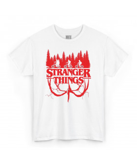 Біла чоловіча футболка з аніме-принтом «T-shirt Stranger Things - Mind Flayer»