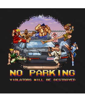 Біла чоловіча футболка з аніме-принтом «T-shirt Street Fighter - No Parking»