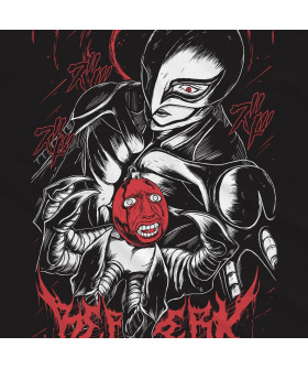Чорна чоловіча футболка з аніме-принтом «T-shirt Berserk - Griffith Murales»