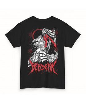 Чорна чоловіча футболка з аніме-принтом «T-shirt Berserk - Skull Knight Murales»