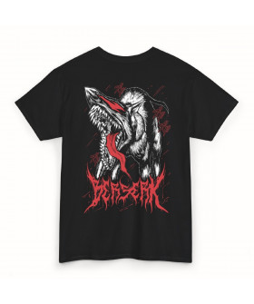 Чорна чоловіча футболка з аніме-принтом «T-shirt Berserk - The Beast Murales»