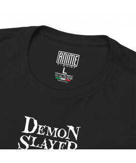 Чорна чоловіча футболка з аніме-принтом «T-shirt Demon Slayer - Rengoku Murales»