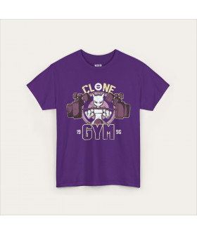 Фіолетова футболка Mewtwo Clone Gym з аніме-принтом