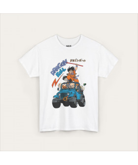 Біла футболка Goku Squad Road Trip з аніме-принтом